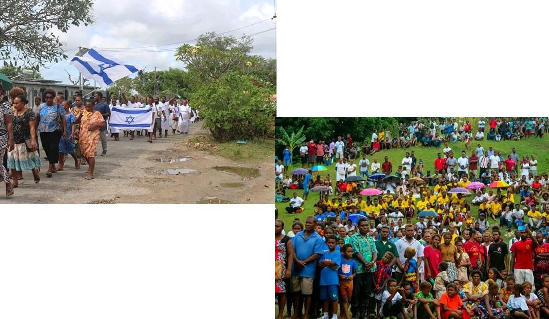 People standing together for Solomon Islands